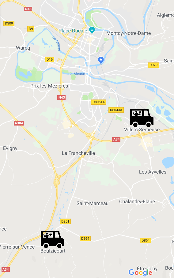 Emplacement map du food truc